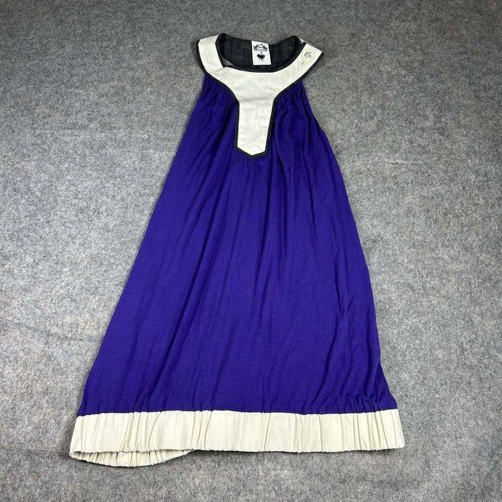 Nuvula Wear Your Imagination Top Womens Small Tunic Night Neck Bubble Y2K Purple